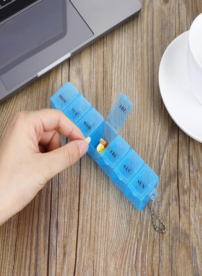 Rabbonix Pill Medicine Organizer Reminder Storage Box 07 Days or 01 Weeks | Plastic | Pack of 2 - Image 4
